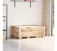 Ordellia Pallet Top Frame 2 Pieces 120 x 80 cm Solid Pine Folding with Galvanised Metal Corners for Warehouse, Logistics, Shipping and Safe Cargo