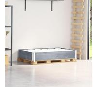 Ordellia Pallet Top Frame Grey Made of Solid Pine Wood 120 x 80 x 21.5 cm with Folding Galvanised Corners for Warehouse, Logistics, Shipping and Safe Cargo