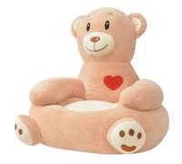 Ordellia Plush Children's Chair Bear Brown Children's Chair Made of 100% Polyester Plush with PP Filling, 51 x 46 x 50 cm, Non-Slip Base for Playing, Reading and Relaxing in the Children's Room