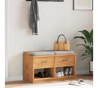 Ordellia Sandnes Hallway Bench Solid Pine 87 x 40 x 50 cm with 2 Compartments and 2 Drawers for Hallway and Entrance Area Bench with Storage Space