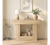 Ordellia Sonoma Oak Console Table, 101 x 30 x 74 cm, Side Table with Storage Space for Hallway, Living Room and Bedroom, Wood Material, Moisture-Resistant, Indoor, Modern Console