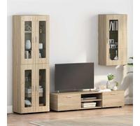 Ordellia Sonoma Oak Wooden Cabinet, Matt, 50 x 29 x 100 cm, Wall Cabinet for Indoor Use, Ample Storage Space for Living Room Furniture, Living Room Wall, Chest of Drawers and Order in the Living Area