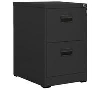 Ordellia Steel Filing Cabinet Anthracite 46 x 62 x 72.5 cm with 2 Drawers Lock Hanging File Cabinet for A4 and Legal, Office, Home Office, Law Firm, Archive, Storage, Organisation