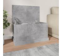 Ordellia Storage Chest Concrete Grey 70 x 40 x 38 cm Made of Wood with Lid, as a Seat Chest and Bed Bench for Living Room, Bedroom, Hallway, Storage Space for Toys and Laundry