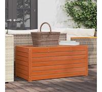 Ordellia Wax Brown Storage Box Made of Wood Material 101 x 50.5 x 46.5 cm, Storage Space with Lid and Hinge for Garden, Patio, Balcony, Durable Cushion Box for Indoor Use