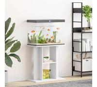 Ordellia White Aquarium Stand Base Cabinet Made of Wood Material 60 x 30 x 60 cm, Aquarium Shelf with Storage Space, Sturdy Base for Fish Tanks, Terrarium, Living Room, Office, Bedroom, Space-Saving