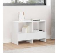 Ordellia White Wooden Magazine Shelf, 68.5 x 30 x 45 cm, Magazine Rack, Magazine Rack, Newspaper Rack, Brochure Stand, Catalogue Holder, Reading Holder with Storage Space for Living Room, Office