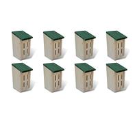 Ordellia Wooden Butterfly Houses Set of 8 14 x 15 x 22 cm Butterfly House Nesting Box with Hanger for Garden Balcony Patio Weather Roof Living Space