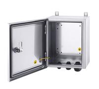 Ordentlich IP65 Weatherproof Stainless Steel Box Wall-Mounted Electronic Equipment Enclosure Box with Mounting Plate and Wall Bracket (12'' x 10'' x 6'')