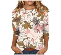 Order Again from My Recent Orders Going Out Tops for Women UK Women's Fashion Casual Floral Print Three Quarter Sleeve T Shirt Plus Size Going Out Tops Clearance Mystery Box Amazon Returns Grey