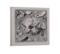 Order And Chaos I, 1950 by Maurits Cornelis Escher Art Posters Home Decor Wall Art Hanging Picture Print Bedroom Decorative Painting Room Aesthetic 24x24inch(60x60cm)