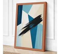 Order and Impulse Abstract Canvas Wall Art Print 24x16 Inch