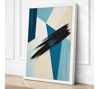 Order and Impulse Abstract Canvas Wall Art Print 24x16 Inch
