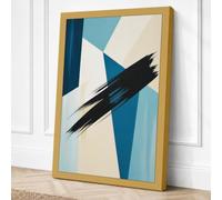 Order and Impulse Abstract Canvas Wall Art Print 24x16 Inch