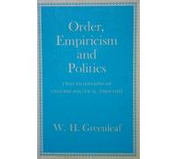 Order, Empiricism and Politics: Two traditions of English political thought, 1500-1700