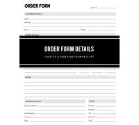 Order Form Details: Invoice and Custom Order Shipping Details or Generic Form with Ordering Form Receipt (Shipped Record & Tracking Tracker)