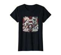 Order Meets Storm Amaterasu Versus Susanoo Myth Value Graphic T-Shirt, Women, Black, L