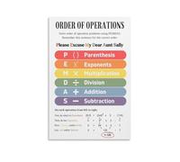 Order of Operations Poster Math Poster Elementary Middle School Math, Mathematics Educational Chart Poster 16x24inch(40x60cm)