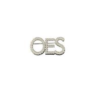 Order of The Eastern Star OES Sparkling Crystal Brooch