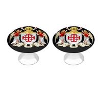 Order of The Holy Sepulchre Funny Round Cabinet Knobs Stainless Steel Drawer Pulls Decorative Door Handles