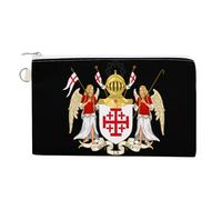 Order of The Holy Sepulchre Small Canvas Coin Purse Change Zippered Pouch Wallet Organizer Bags 7.4 X 4.6 Inch