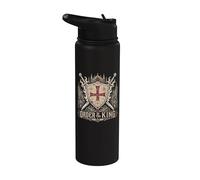 Order of The King Medieval Crusader Knight Stainless Steel Insulated Water Bottle