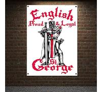 Order of the Temple Banners Flag Wall Art Vintage Crusaders Posters Canvas Painting Knights Templar Armor Wallpaper Home Decor 96x144 cm (38X57 inches)