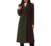 Order Placed Me 2024 Holiday Cardigans for Women Women Double Breasted Coats Long Winter Work Overcoat Pocketed Outwear Oversized Coat Friday Black Christmas