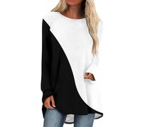 Order Placed Me 2024 Summer Tops for Women UK Women's Spring Round Neck Long Sleeved Colored Print Loose Casual Raglan Sleeve Top Going Out Clearance Women's Clothing Sale Clearance Black