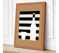 Ordered Disruption Geometric Canvas Wall Art Print 36x24 Inch