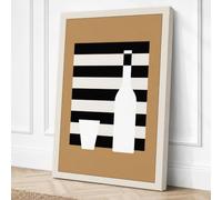 Ordered Disruption Geometric Canvas Wall Art Print 36x24 Inch