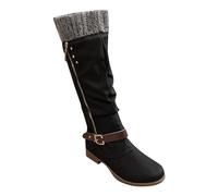 Orders Placed by Me 2024,Ankle Wellington Boots Women,Boots Soft Winter Suede Autumn Midsolid Warm Boots Classic Women's Color Lowheel Women's,Daily Deals of The Day Black