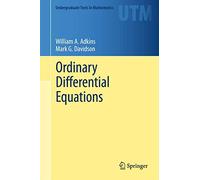 Ordinary Differential Equations (Undergraduate Texts in Mathematics)