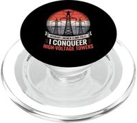 Ordinary Linemen Climb Poles I Conquer High Voltage Towers PopSockets PopGrip for MagSafe