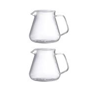 ordinarYone 2PCS Elegant Hand Pour Coffee And Tea Maker Server With Ergonomic Handle For Home And Offices Use 300ml/500ml Capacity