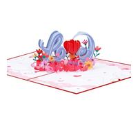 ordinarYone 3D Standing Raised Emotion Symbol Special Day Card With Cover Meditative For family Important Occasion