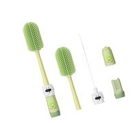 ordinarYone 4 In 1 Silicone Bottle Brush Set With Base For Milk Residues Removal And Drying Rack Function