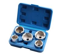ordinarYone 5Pcs Wrench Set Heavy Duty Chromes Plated 45 Steel Cap Socket Tool For Car Truck Engine Maintenance
