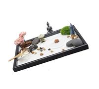 ordinarYone Complete Miniature Desktop Garden Sand Art Box with Accessories Set for Mindfulness Meditations and Daily Stress Relief