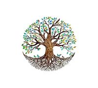 ordinarYone Decorative Colorful Tree Butterfly Wall Art Metal Hanging Sculpture Ornament Rustproof Coating For Indoor Outdoor Use