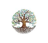 ordinarYone Decorative Colorful Tree Butterfly Wall Art Metal Hanging Sculpture Ornament Rustproof Coating For Indoor Outdoor Use