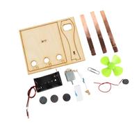 ordinarYone Handmade Wooden 3 Speed Fan Educational Set for Hands On Science Experiment Learning Physics and Wind Dynamics