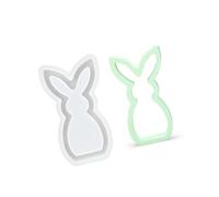 ordinarYone Hollow Easter Hare Silicone Easy Demold Multipurpose Silicone Mould for Epoxy Resin Candle Soap