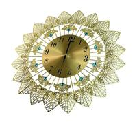 ordinarYone Leaves Large Round Wall Clock with Quiet Accurate Movement And Easy Installation For Living Room Decors