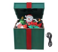 ordinarYone Light Up Christmas Music Boxes Featurings Festives Melodies Reusable PC Construction Battery USB Powereds Holida