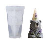 ordinarYone Silicone Candle 3D Cartoon Bear Scented Candle Mold Comfortable Atmospheres Design Lovely Animal Silicone