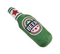 ordinarYone Squeak Dog Toy Soft Plush- Chew Beer-Bottle Shape Squeeze with Squeaker for & Small Dog