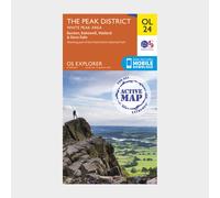 Ordnance Survey Active Explorer OL 24 The Peak District (White Peak Area) Map, Orange One Size
