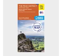 Ordnance Survey Active Explorer Ol 24 The Peak District (White Peak Area) Map - Orange, Orange