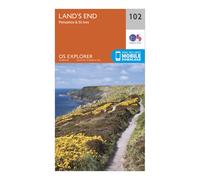 Ordnance Survey Explorer 102 Land's End Map With Digital Version, Orange One Size